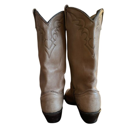 Dan Post Blonde Light Brown Men\'s Cowboy Boots 8 M Vtg Country Western Made USA main image 8